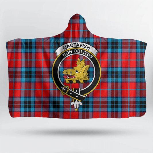 MacGill Modern Tartan Crest Hooded Blanket