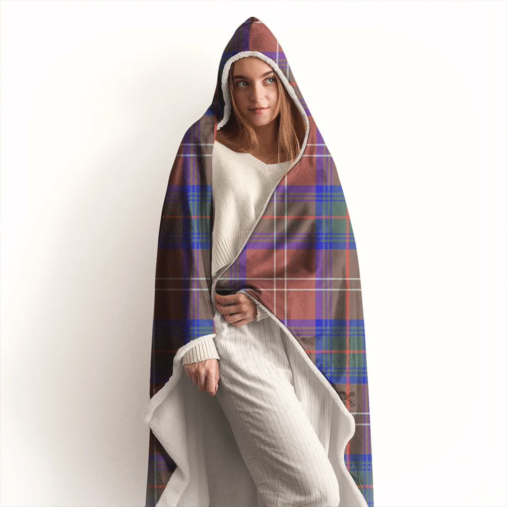 Chisholm Hunting Modern Tartan Crest Hooded Blanket