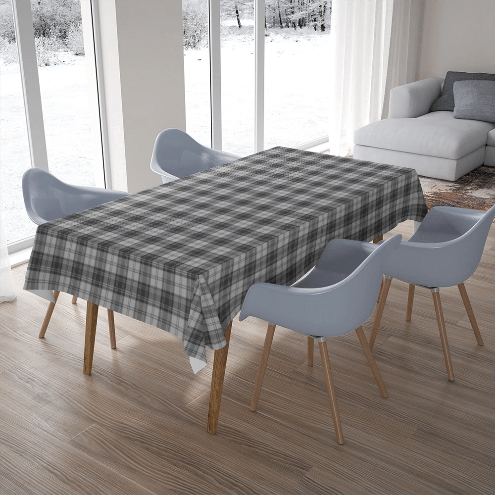 Douglas Grey Modern Tartan Plaid Tablecloth