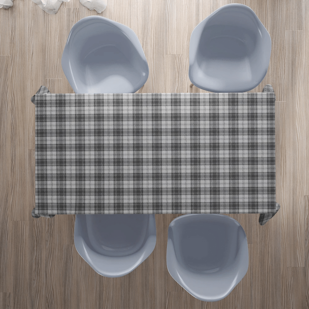 Douglas Grey Modern Tartan Plaid Tablecloth