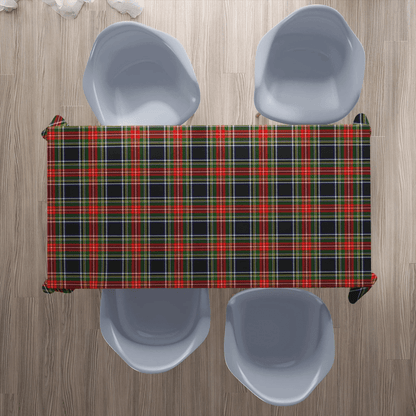 Stewart Black Tartan Plaid Tablecloth