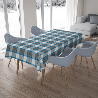 Stewart Muted Blue Tartan Plaid Tablecloth