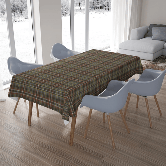 Scott Green Weathered Tartan Plaid Tablecloth