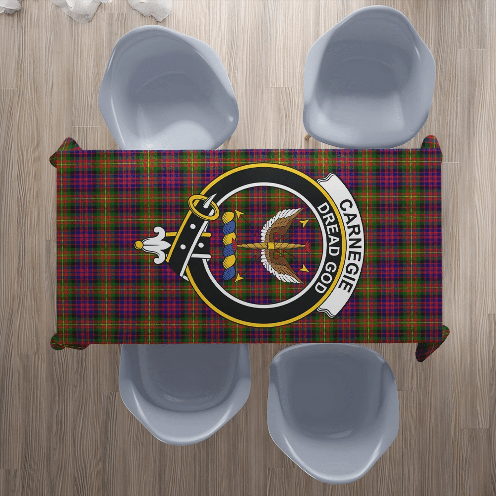 Carnegie Modern Tartan Crest Tablecloth