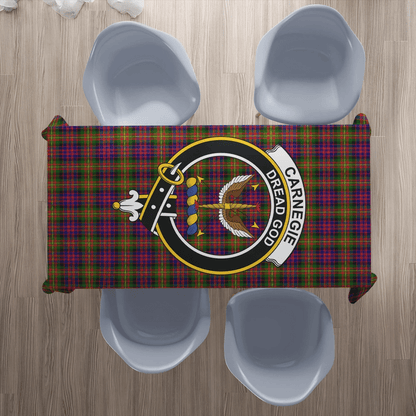 Carnegie Modern Tartan Crest Tablecloth