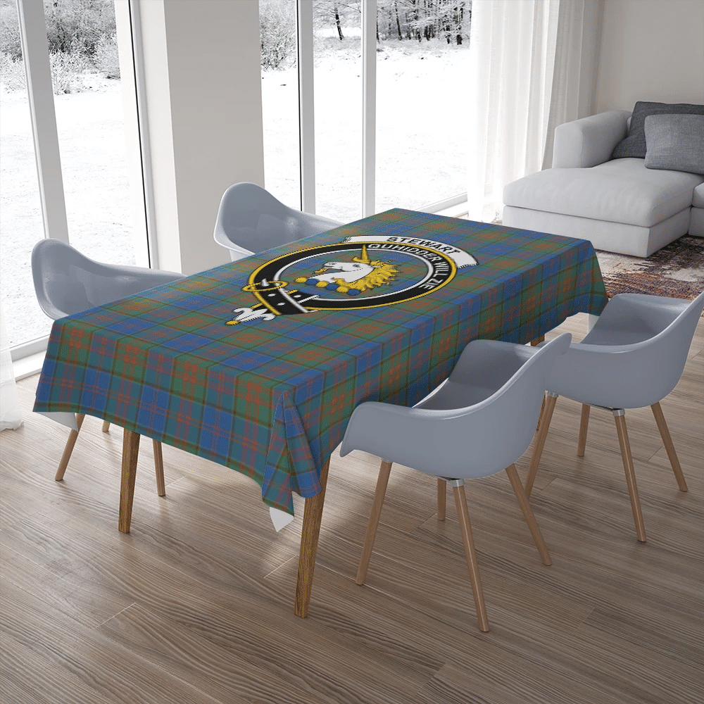 Stewart of Appin Hunting Ancient Tartan Crest Tablecloth