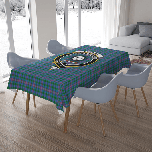 Pitcairn Hunting Tartan Crest Tablecloth