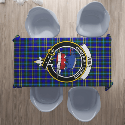 Weir Modern Tartan Crest Tablecloth