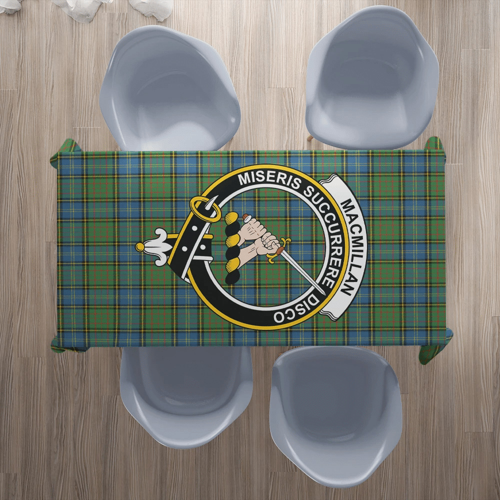 MacMillan Hunting Ancient Tartan Crest Tablecloth