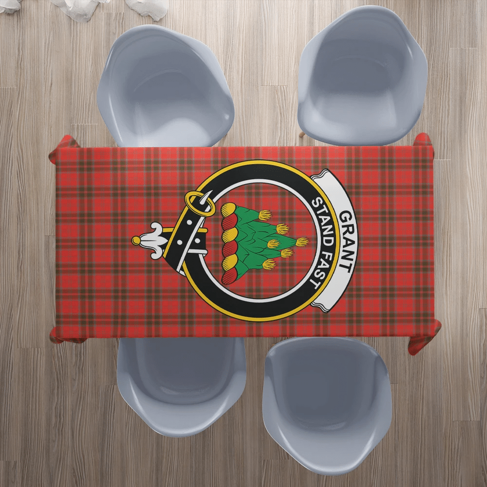 Grant Weathered Tartan Crest Tablecloth