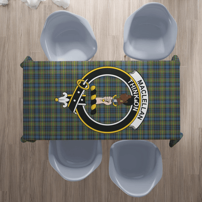 MacLellan Ancient Tartan Crest Tablecloth