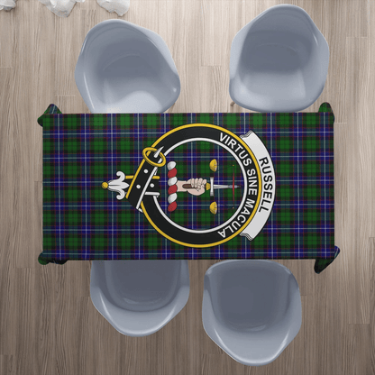 Russell Modern Tartan Crest Tablecloth