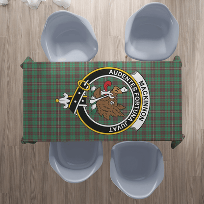 MacKinnon Hunting Ancient Tartan Crest Tablecloth