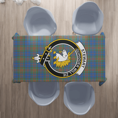 Stewart of Appin Hunting Ancient Tartan Crest Tablecloth