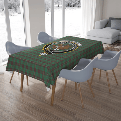 MacKinnon Hunting Ancient Tartan Crest Tablecloth