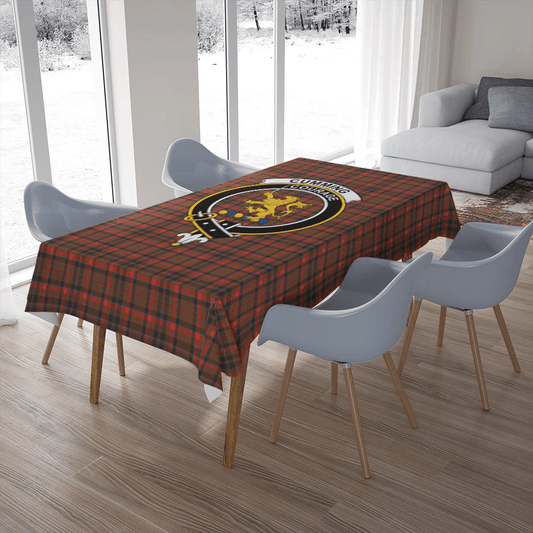 Cumming Hunting Weathered Tartan Crest Tablecloth