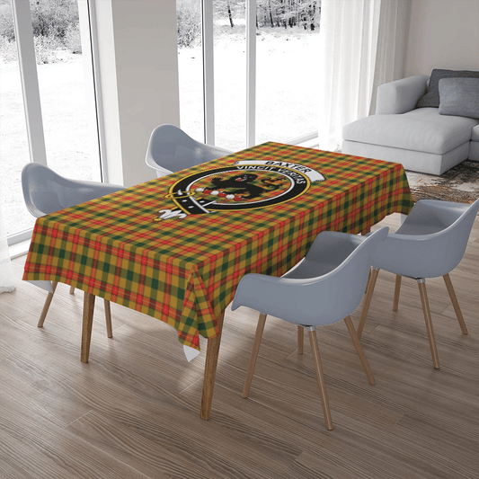 Baxter Modern Tartan Crest Tablecloth