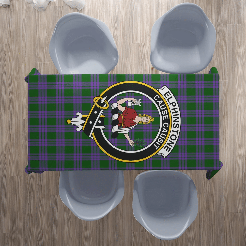 Elphinstone Tartan Crest Tablecloth