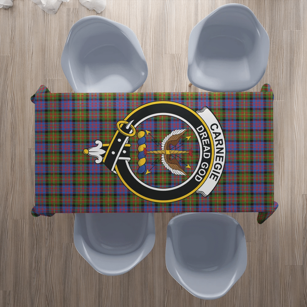 Carnegie Ancient Tartan Crest Tablecloth