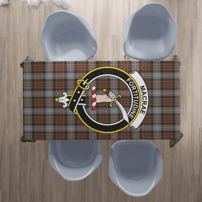 MacRae Hunting Weathered Tartan Crest Tablecloth