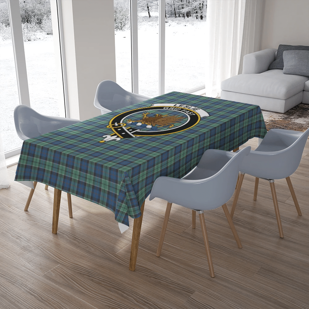 Leslie Hunting Tartan Crest Tablecloth