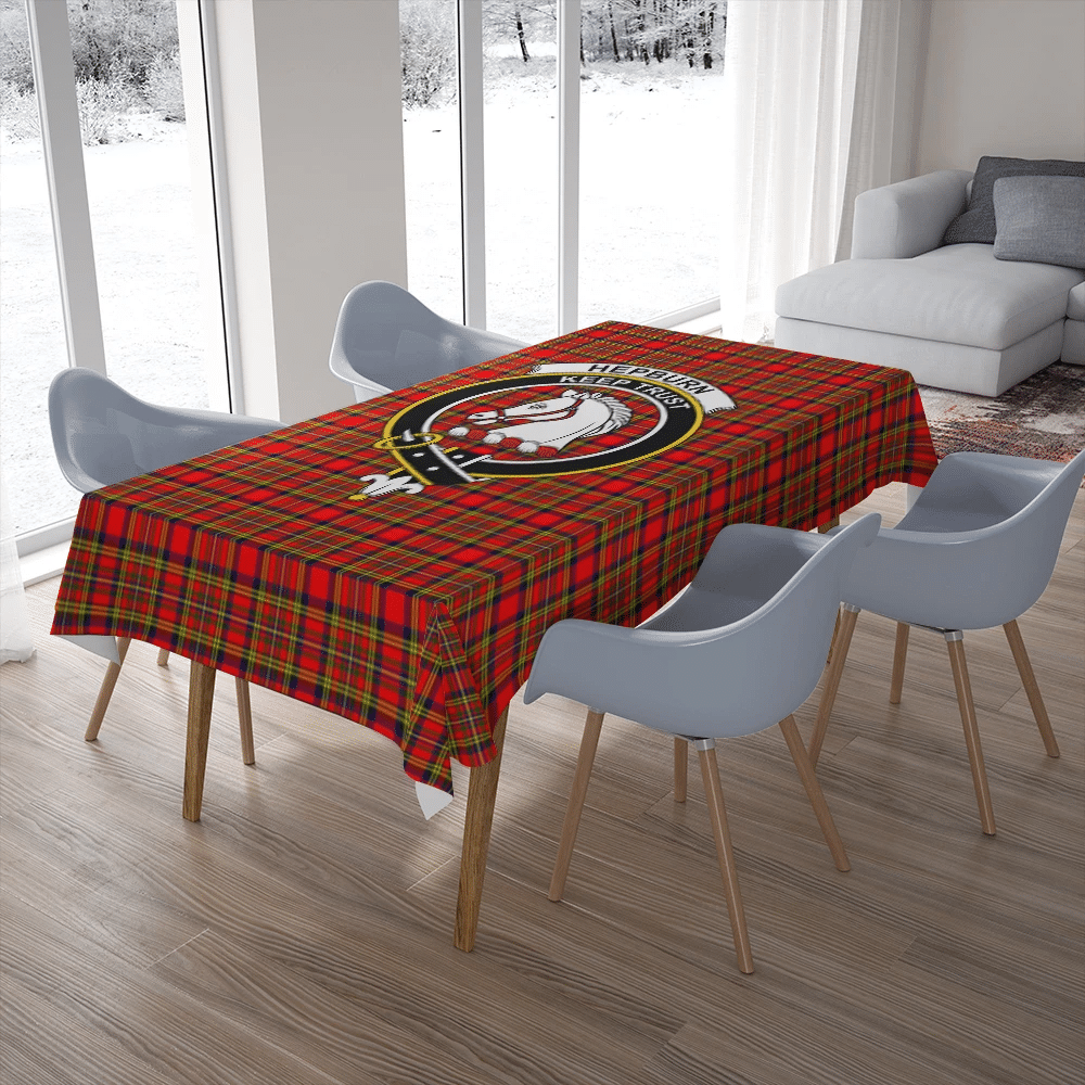 Hepburn Tartan Crest Tablecloth