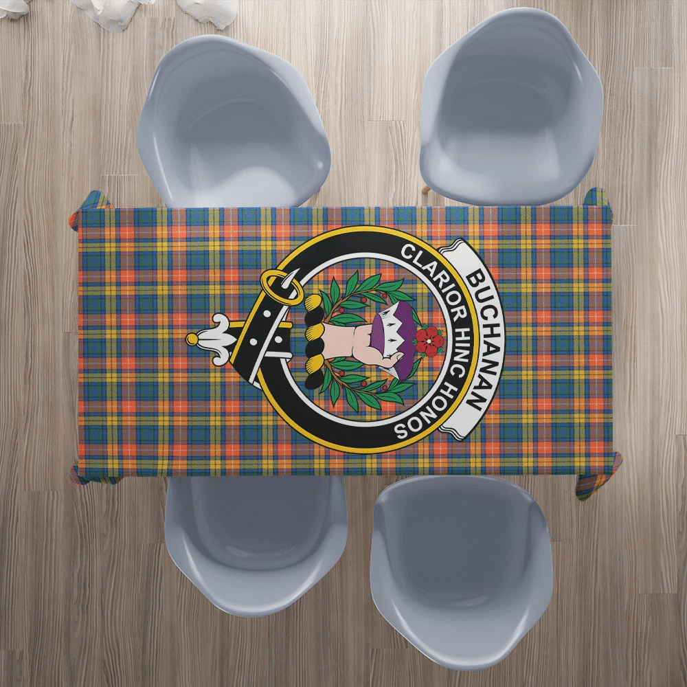 Buchanan Ancient Tartan Crest Tablecloth