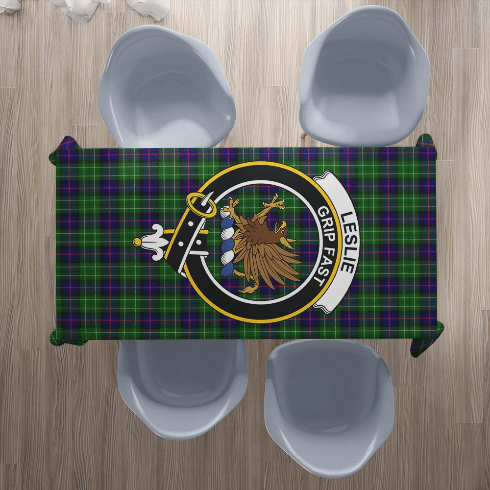 Leslie Hunting Ancient Tartan Crest Tablecloth