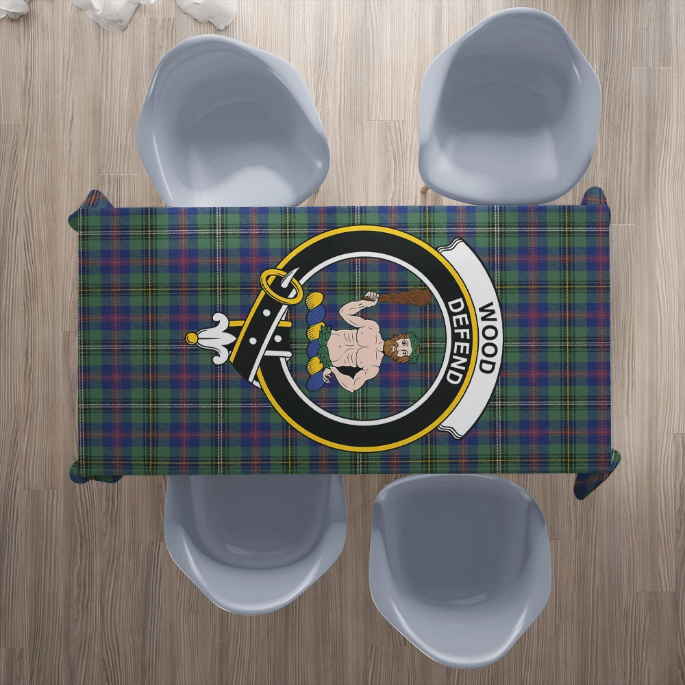 Wood Modern Tartan Crest Tablecloth