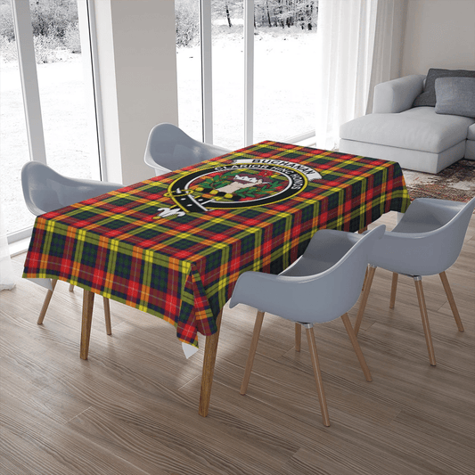 Buchanan Modern Tartan Crest Tablecloth