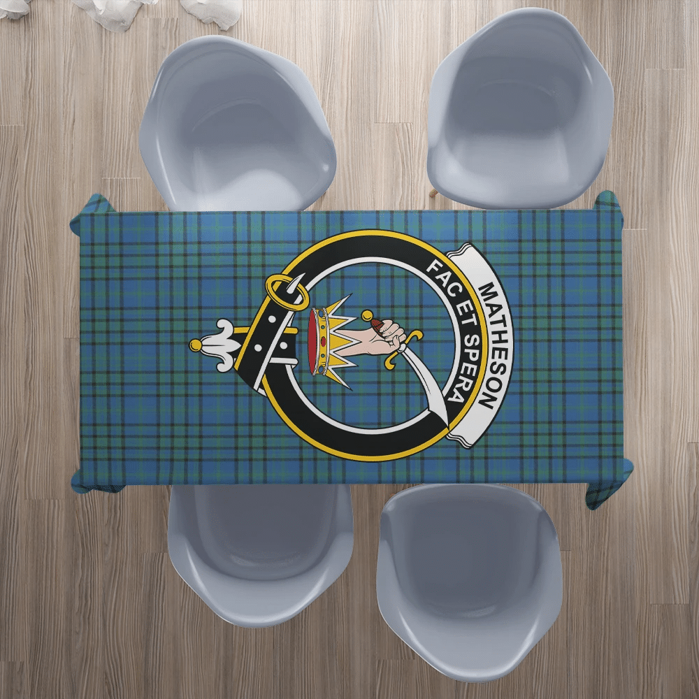 Matheson Hunting Ancient Tartan Crest Tablecloth