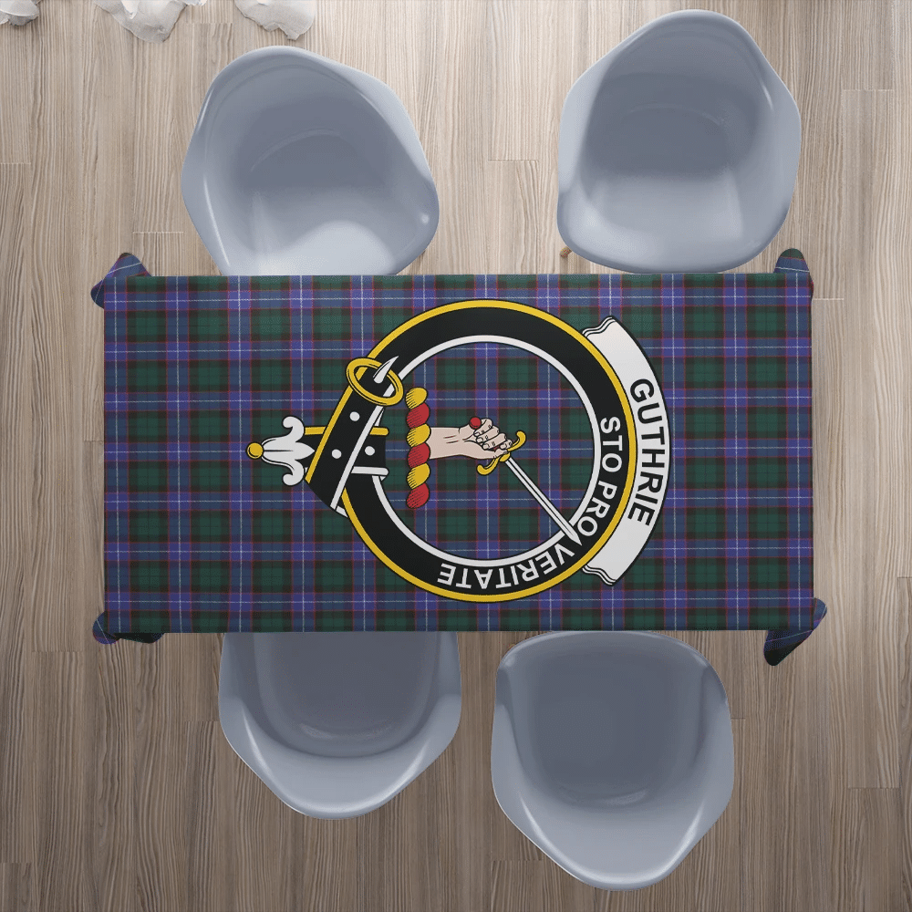 Guthrie Modern Tartan Crest Tablecloth