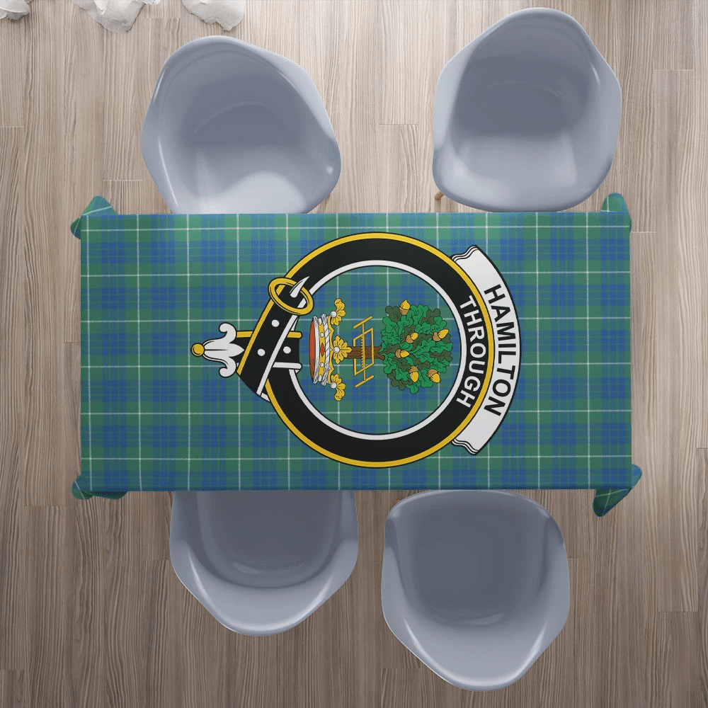 Hamilton Hunting Ancient Tartan Crest Tablecloth