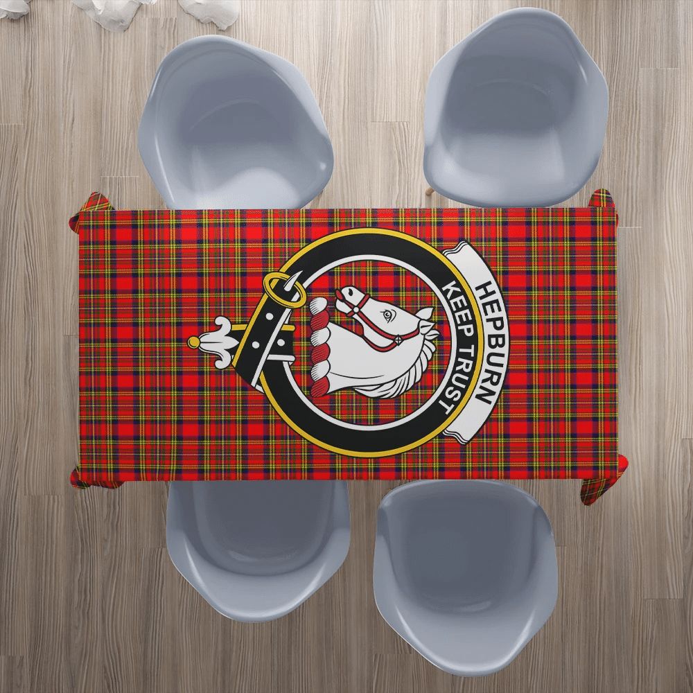 Hepburn Tartan Crest Tablecloth