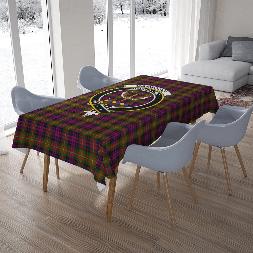 Carnegie Modern Tartan Crest Tablecloth