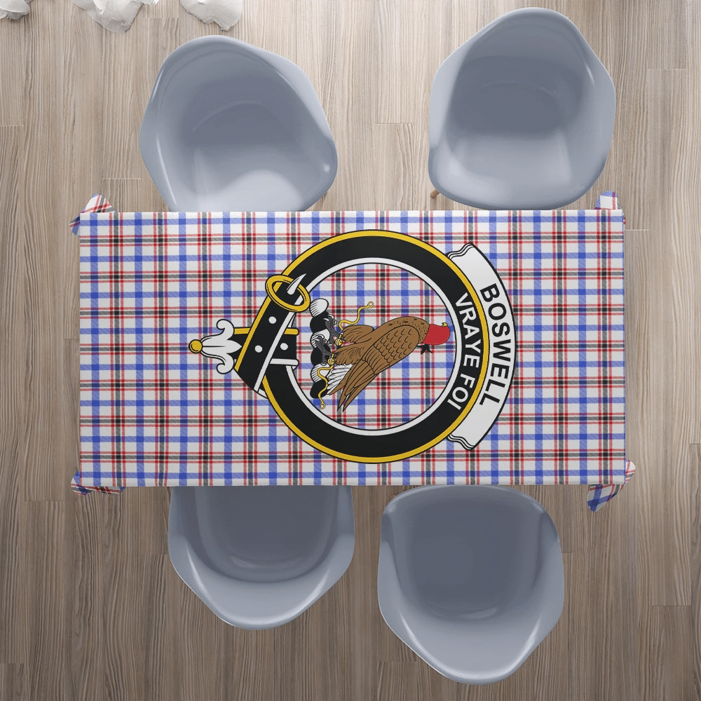 Boswell Modern Tartan Crest Tablecloth