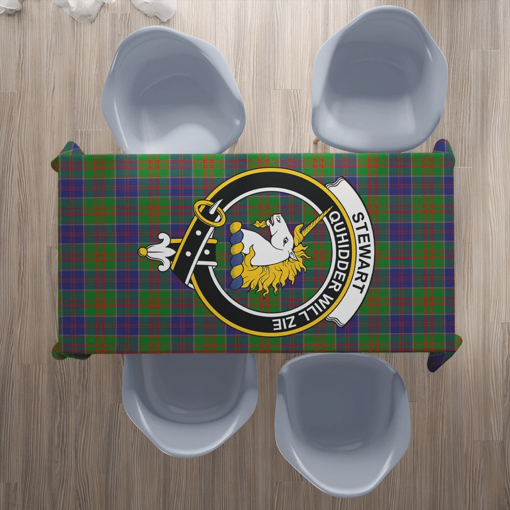 Stewart of Appin Hunting Modern Tartan Crest Tablecloth