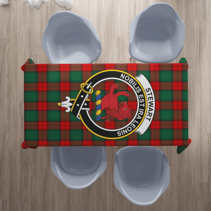 Stewart Atholl Modern Tartan Crest Tablecloth