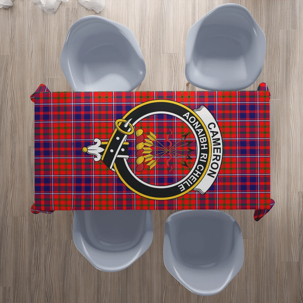 Cameron of Lochiel Modern Tartan Crest Tablecloth