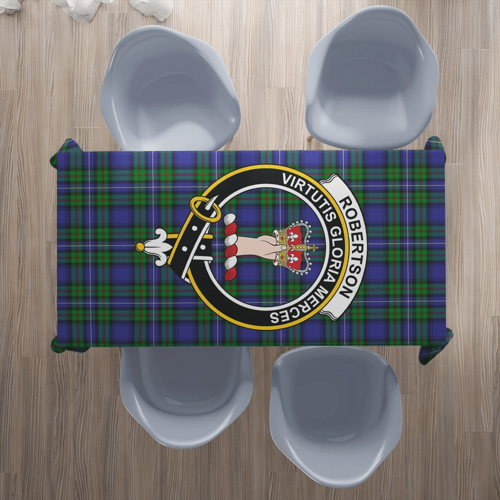 Robertson Hunting Modern Tartan Crest Tablecloth