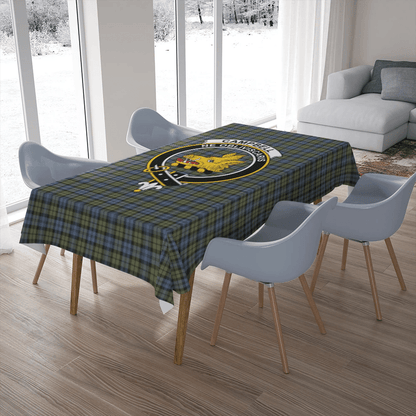 Campbell Faded Tartan Crest Tablecloth