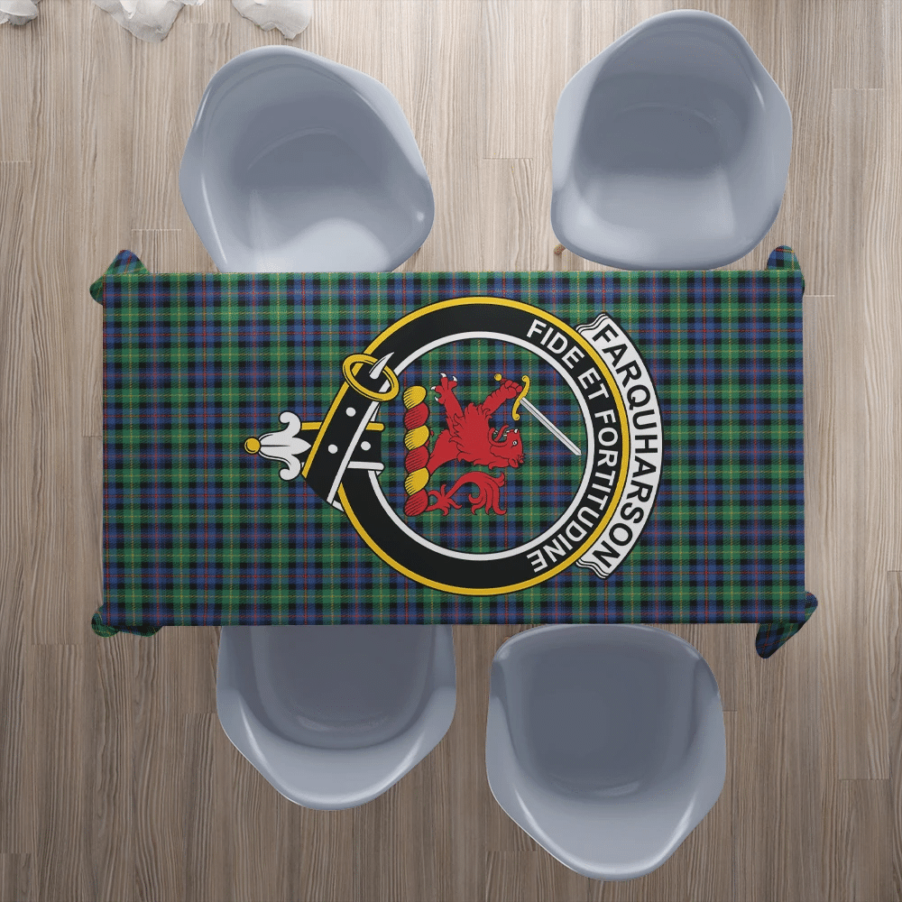 Farquharson Ancient Tartan Crest Tablecloth