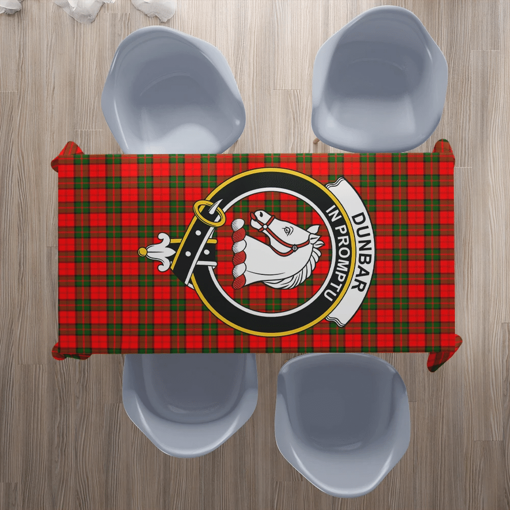 Dunbar Modern Tartan Crest Tablecloth