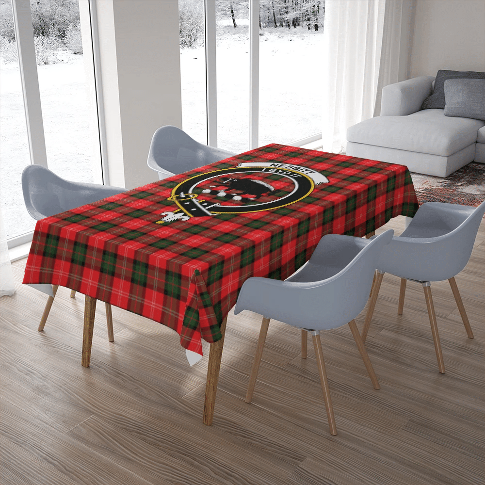 Nesbitt Modern Tartan Crest Tablecloth