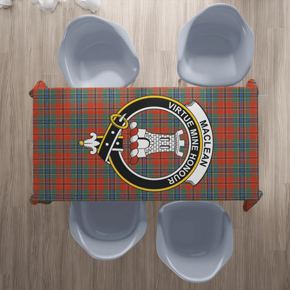 MacLean of Duart Ancient Tartan Crest Tablecloth