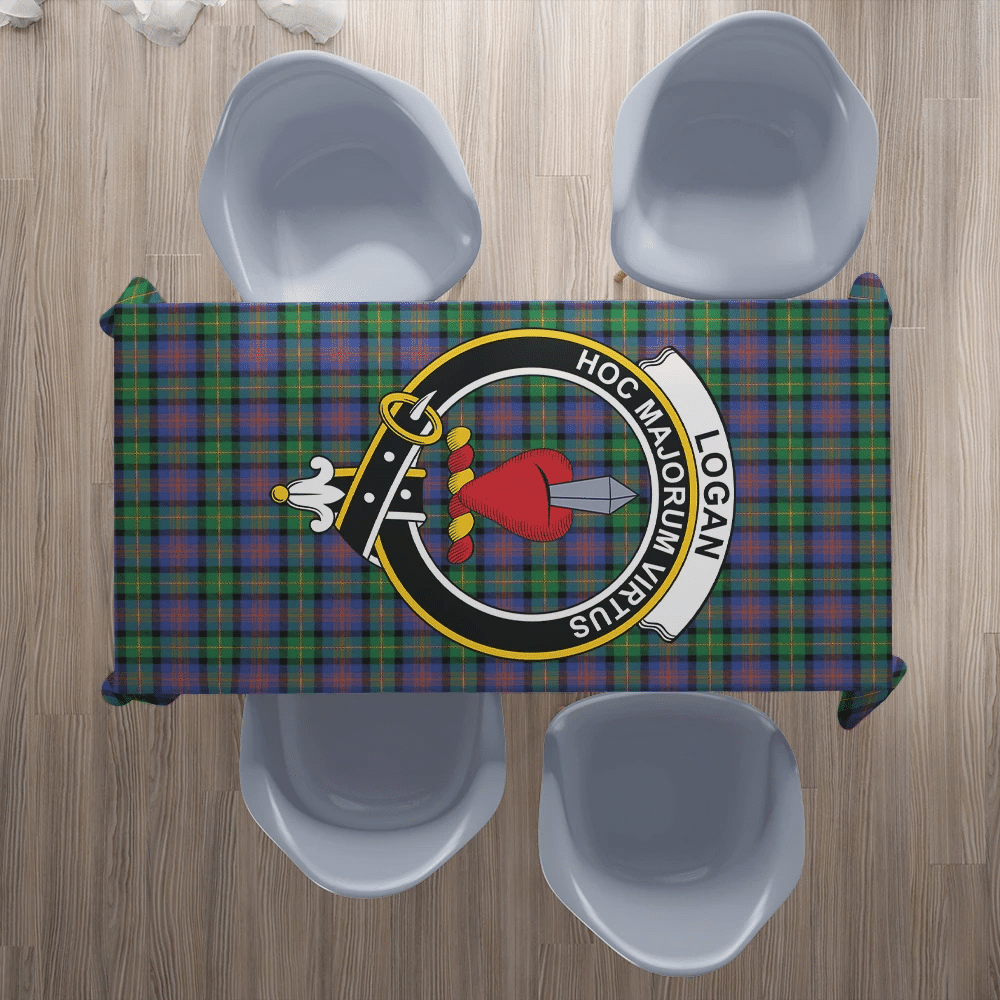 Logan Ancient Tartan Crest Tablecloth