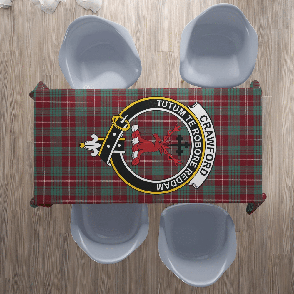 Crawford Modern Tartan Crest Tablecloth