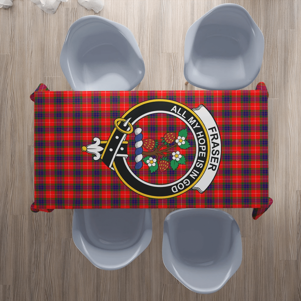 Fraser Modern Tartan Crest Tablecloth