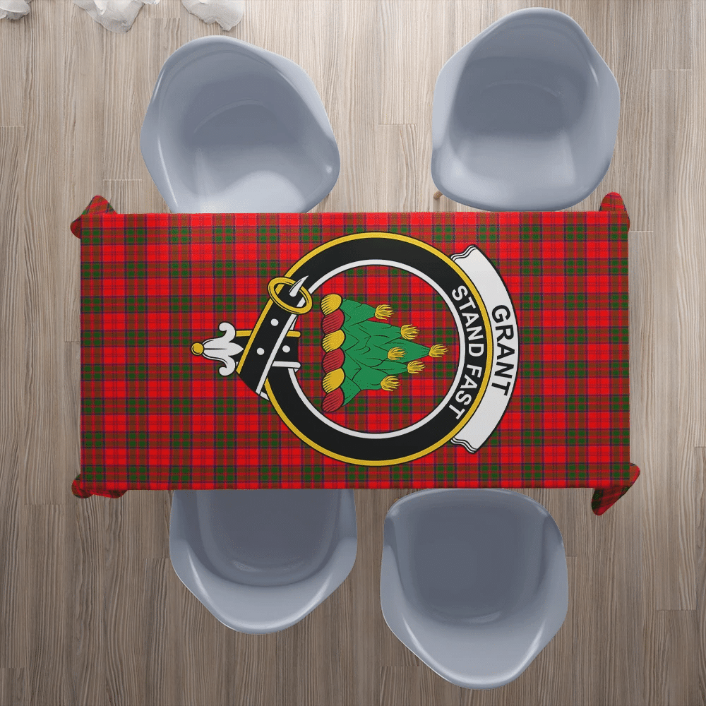 Grant Modern Tartan Crest Tablecloth