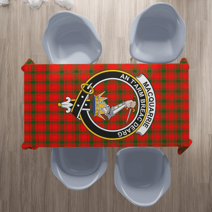 MacQuarrie Modern Tartan Crest Tablecloth